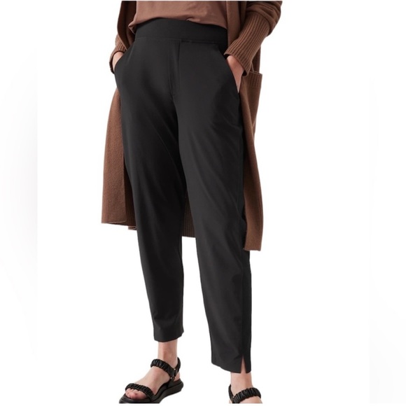 Athleta Brooklyn Ankle pant black pull on jogger pant size 0 - Picture 10 of 16